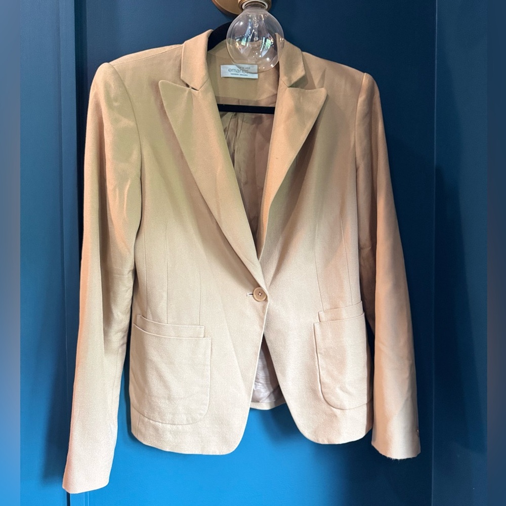 Vintage Emanuel Ungaro Camel Wool-Linen Blazer